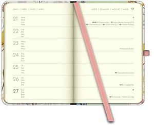 GreenLine Diary Floral 2025 - Buchkalender - Taschenkalender - 10x15