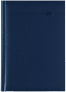 Buchkalender Balacron blau 2025 - Büro-Kalender A5 - Cheftimer - 1 Tag 1 Seite - 352 Seiten - Balacron-Einband - Zettler