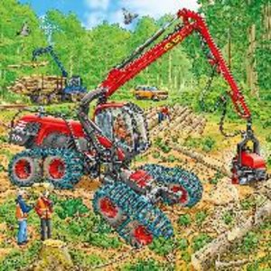 Ravensburger Kinderpuzzle - 08012 Große Maschinen - Puzzle für Kinder ab 5 Jahren, Puzzle mit 3x49 Teilen