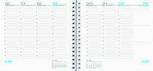 Wochenbuch Mappe Assessor 2025 - 15,8x14,7 - 1W/2S - schwarz inkl. Kalender und Notizblock -790-1020