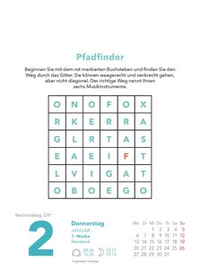 Stefan Heine Gehirnjogging 2025 Tagesabreißkalender - 11,8x15,9 - Rätselkalender - Knobelkalender - Tischkalender