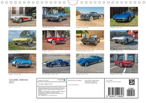 Corvette Oldtimer 2021 (Wandkalender 2021 DIN A4 quer)