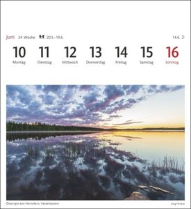 Schweden Sehnsuchtskalender 2024. Reise-Kalender zum Aufstellen oder Aufhängen für Urlaubsstimmung auf dem Schreibtisch. Postkarten-Fotokalender: 53 Motive zum Sammeln und Verschicken