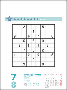 Stefan Heine Sudoku schwierig bis extrem 2023 - Tagesabreißkalender -11,8x15,9 - Rätselkalender - Sudokukalender