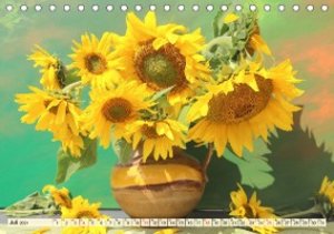 Sonnenblumen. Das Strahlen des Sommers (Tischkalender 2021 DIN A5 quer)