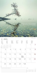 Meditation 2025 - Broschürenkalender 30x30 cm (30x60 geöffnet) - Kalender mit Platz für Notizen - inkl. Poster - mit Sprüchen - Bildkalender - Wandplaner