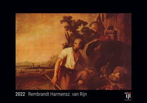 Rembrandt Harmensz. van Rijn 2022 - Black Edition - Timokrates Kalender, Wandkalender, Bildkalender - DIN A4 (ca. 30 x 21 cm)