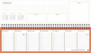 Neon Orange Wochenquerplaner Kalender 2022
