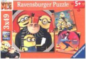 Ravensburger 080168 - Abenteuer mit den Minions, 3x49 Teile, Kinderpuzzle