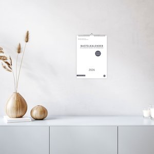 Premium-Bastelkalender weiß A4 2026