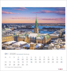 Hansestadt Hamburg Postkartenkalender 2026