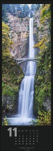 Wasserfälle Kalender 2024. XXL Hochformat mit spektakulären Wasserfällen, fotografiert von international ausgezeichneten Fotografen. Länglicher Kalender mit traumhaften Naturfotos. 34x98 cm Hochformat