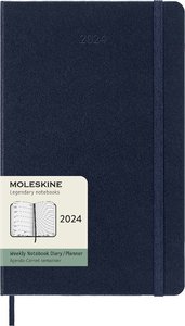 Moleskine 12 Monate Wochen Notizkalender 2024, Large/A5, Saphir
