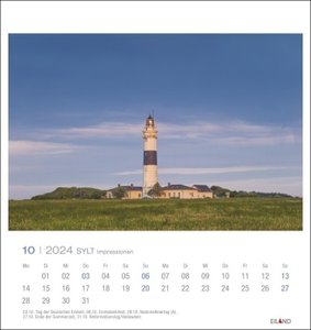 Sylt Impressionen Postkartenkalender 2024 von Hans Jessel. Die schönsten Seiten der Insel in einem kleinen Kalender zum Aufstellen oder Aufhängen. Fotokalender mit monatlichen Postkarten zum Sammeln und Verschicken.