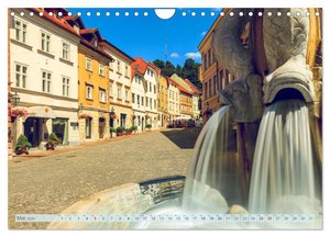 Ljubljana - Sloweniens wunderschöne Hauptstadt (Wandkalender 2024 DIN A4 quer), CALVENDO Monatskalender