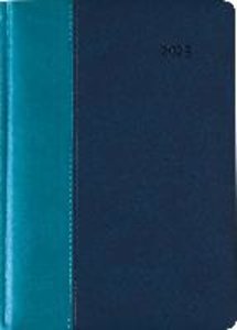Buchkalender Premium Water türkis-blau 2023 - Büro-Kalender A5 - Cheftimer - 1 Tag 1 Seite - 416 Seiten - Tucson-Einband - Alpha Edition