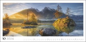 Alpenpanorama Kalender 2024. Die Berge der Schweiz, Deutschlands und Österreichs in einem Großformat-Kalender. Atemberaubende Panoramafotos der Alpen in einem großen Wandkalender.