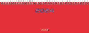 Wochenkalender, Tischkalender, 2024, Modell 772, Karton-Einband, rot