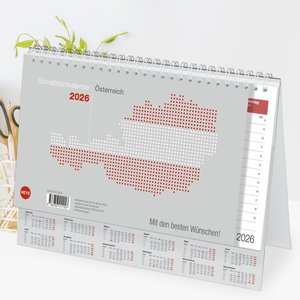 Schreibtischkalender Österreich groß 2026