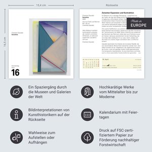 Kunst Tagesabreißkalender 2026 - Kulturkalender - Künstler, Werke, Museen
