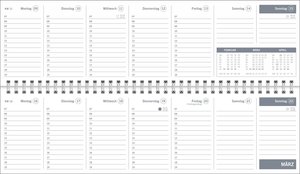times&more Grün Wochenquerplaner 2026