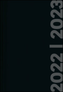 Collegetimer Black Label 2022/2023 - Schüler-Kalender A5 (15x21 cm) - schwarz - Day By Day - 352 Seiten - Terminplaner - Notizbuch - Alpha Edition