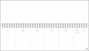 times&more Wochenquerplaner 2024. Tischkalender mit Muster. Handlicher Wochenplaner im Querformat. Tischquerkalender 2024 zum Planen von Terminen.