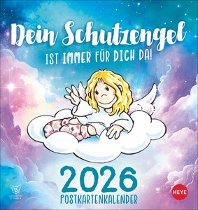 Schutzengel Postkartenkalender 2026