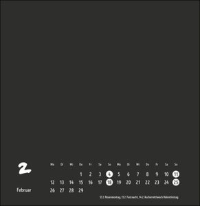 Bastelkalender 2024. Schwarzer Wandkalender zum Selbstgestalten. Quadratischer Kalender 2024 zum Basteln. Kalender mit 12 Seiten zum Bemalen und Bekleben. 32 x 33 cm.