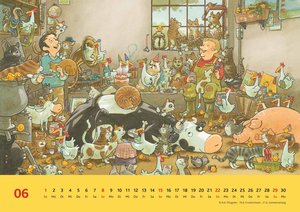 Die Kuh Lieselotte 2025 - Erfunden und illustriert von Alexander Steffensmeier - Wandkalender für Kinder - Format 42 x 29,7 cm