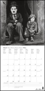 Charlie Chaplin 2023 - Wand-Kalender - Broschüren-Kalender - 30x30 - 30x60 geöffnet