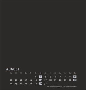 Premium-Bastelkalender schwarz mittel 2026