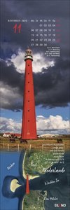 Leuchttürme Lesezeichen & Kalender 2023. Eiland-Leuchtturm-Kalender mit 12 Farbfotos. Kleiner Kalender 2023 mit Lesezeichen zum Heraustrennen.