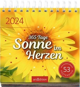 Postkartenkalender 365 Tage Sonne im Herzen 2024