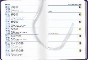 Mond Taschenkalender 2023 - Taschenkalender A6 (10,7x15,2 cm) - 1 Woche 2 Seiten - 160 Seiten - mit vielen praktischen Tipps - Alpha Edition
