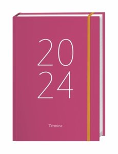 Tages-Kalenderbuch A5, pink 2024