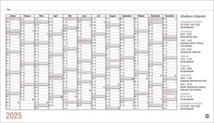 Schreibtischkalender Österreich klein 2025