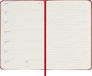 Moleskine 12 Monate Wochen Notizkalender 2024, Pocket/A6, Scharlachrot