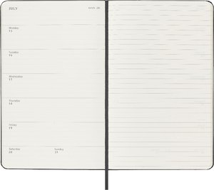 Moleskine 12 Monate Wochen Notizkalender 2024, Large/A5, Schwarz
