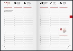 Wochenkalender Confetti Modell Technik S, 2022, Kunstleder-Einband Trend schwarz