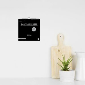 Premium-Bastelkalender schwarz klein 2026