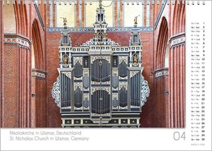 Der Orgelkalender, ein Musik-Kalender 2023, DIN A3