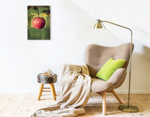 Premium Textil-Leinwand 30 cm x 45 cm hoch Apfel im vintagelook