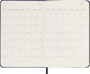 Moleskine 12 Monate Tageskalender 2024, Pocket/A6, Saphir