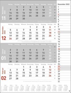 4-Monats-Planer, rot Kalender 2022