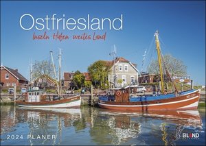 Moin! Ostfriesland Planer 2024. Praktischer Wandplaner mit Raum für Notizen. Terminplaner und Fotokalender, der Ostfriesland von seiner schönsten Seite zeigt.