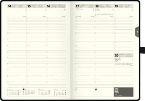 Wochenkalender, Buchkalender, 2024, Kompagnon, Modell 797, Baladek-Einband, schwarz