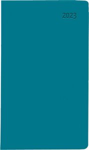 Taschenplaner türkis 2023 - Bürokalender 9,5x16 cm - 64 Seiten - 1 Woche auf 1 Seite - separates Adressheft - faltbar - Notizheft - 540-1003