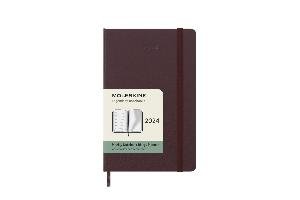Moleskine 12 Monate Wochen Notizkalender 2024, Pocket/A6, Burgundrot