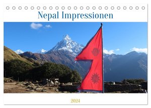 Nepal Impressionen (Tischkalender 2024 DIN A5 quer), CALVENDO Monatskalender